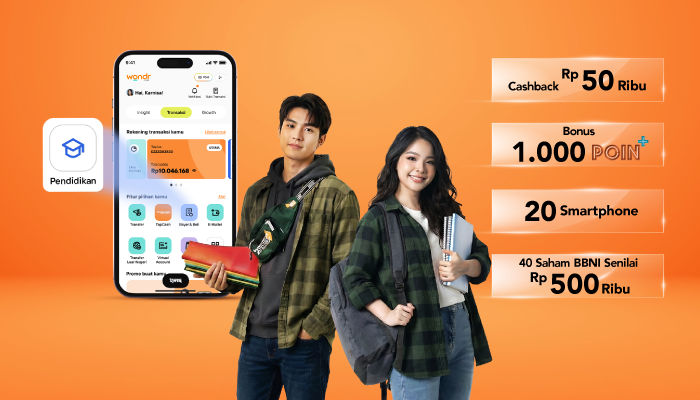 Cashback Rp50.000 Transaksi dengan QRIS wondr by BNI
