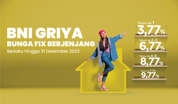 Ambil Langkah Berani Miliki Rumah Impian dengan BNI Griya Berjenjang Kepastian Bunga hingga 15 Tahun