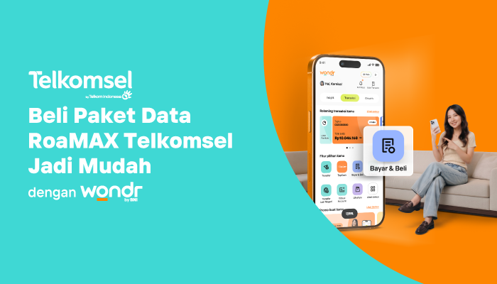 Sekarang Beli Paket Data RoaMAX Telkomsel jadi Mudah Transaksi dengan QRIS wondr by BNI