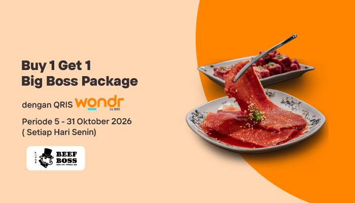 Buy 1 Get 1 Big Boss Package dengan QRIS wondr by BNI