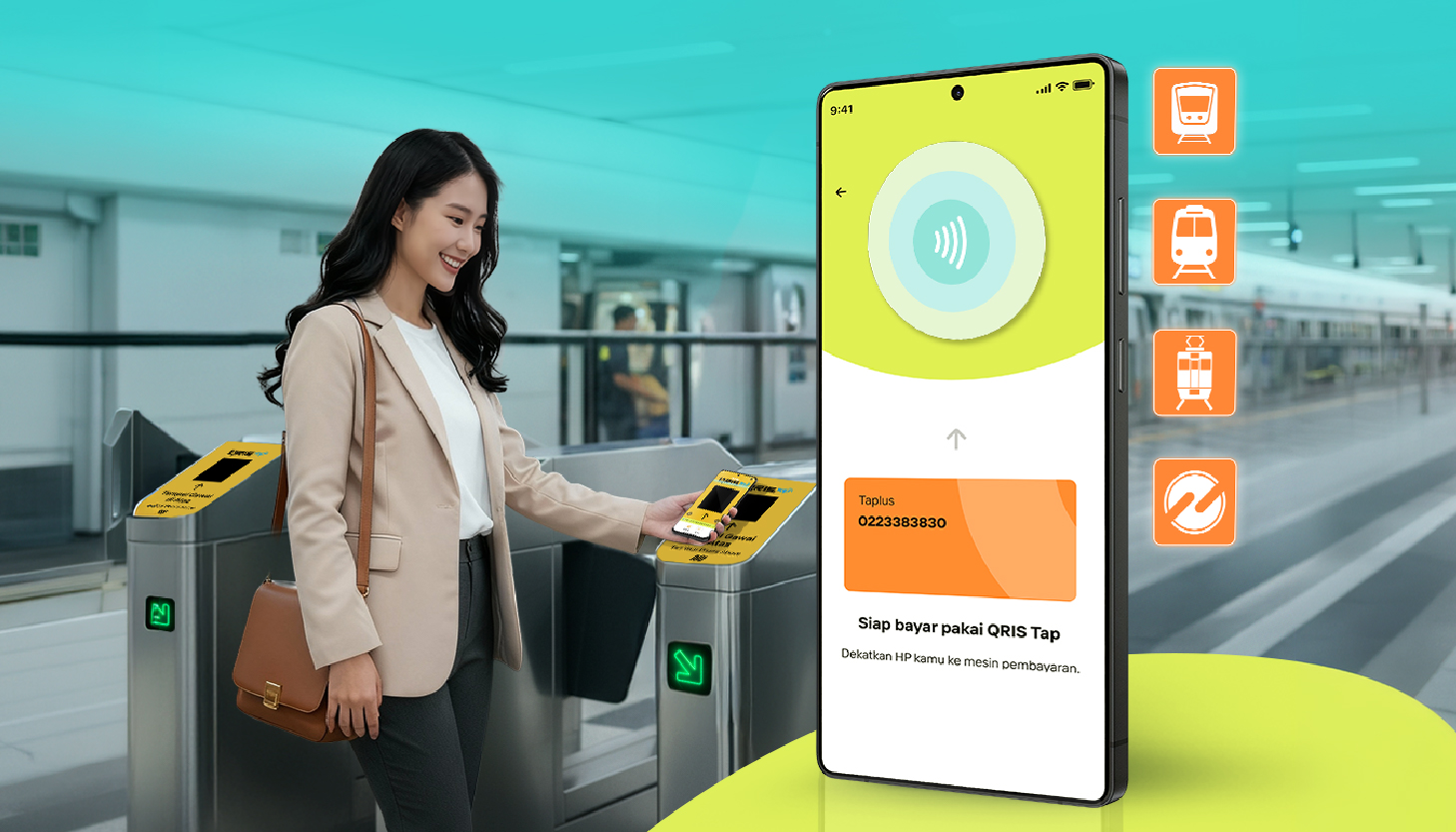 Naik transportasi umum jadi lebih mudah dengan QRIS Tap di wondr by BNI