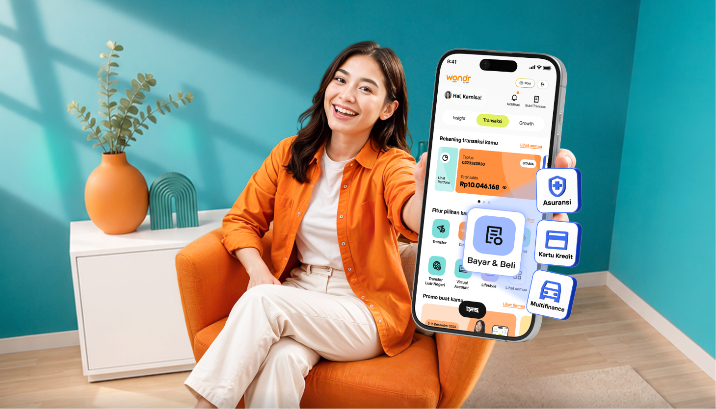 Cashback Biaya Admin hingga Rp7.500 dengan Fitur Bayar & Beli wondr by BNI