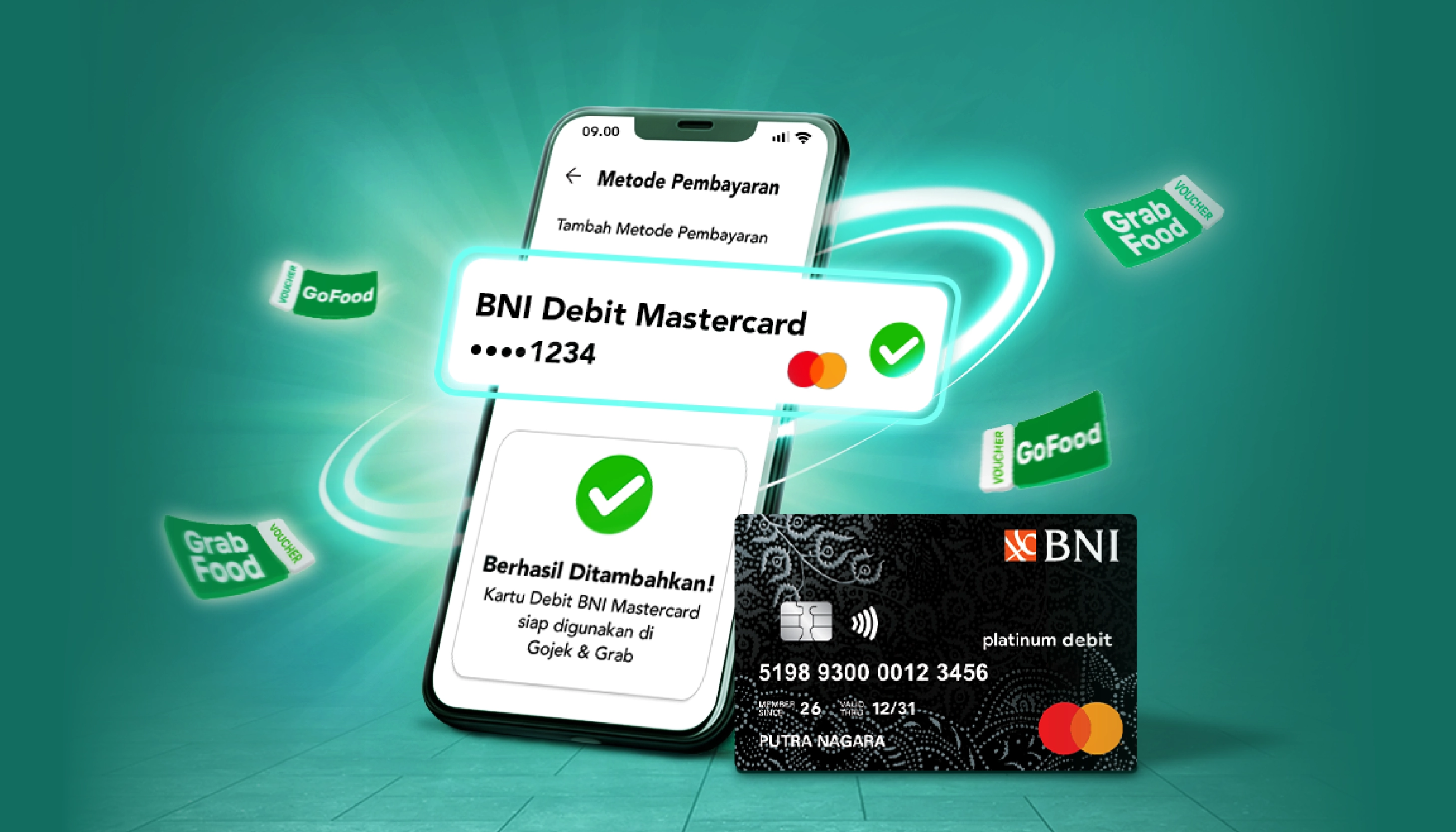 Simpan Kartu Debit BNI Mastercard Anda di Aplikasi Grab & Gojek Dapatkan Voucher hingga Rp10.000